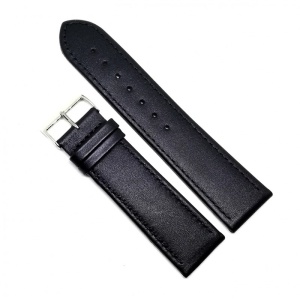 Curea de ceas din piele naturala Neagra - 20mm, 24mm - C3124 - Img 4