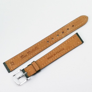 Curea de ceas din piele naturala verde - 12mm - C2989 - Img 4