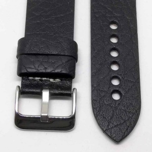 Curea de ceas din piele neagra fara cusatura 22mm WZ791 - Img 2