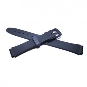 Curea de ceas din plastic - Culoare neagra - 12mm - Img 2