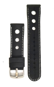 Curea de Ceas din Silicon Time Veranda – Cusătură Albă | 22mm - Img 2