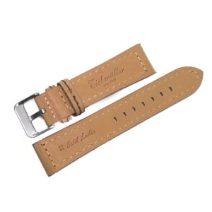 Curea de ceas Eichmuller - Culoare Bej, cusatura maro - 22mm 24mm - WZ4013 - Img 4