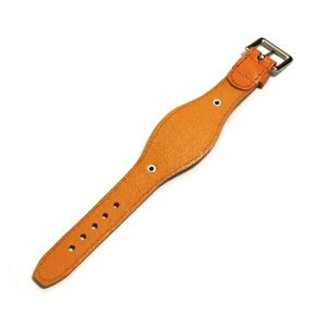 Curea de ceas Maro-Deschis din piele naturala - 20mm WZ5428 - Img 2