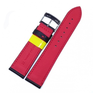 Curea de ceas Morellato Race Microfori - Neagra cu cusatura rosie - 18mm 20mm 22mm 24mm - A01X4909C18883CR - Img 2