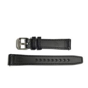 Curea de ceas Neagra din piele ecologica si silicon - 14mm 16mm 18mm 20mm 22mm - WZ5422 - Img 3