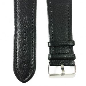 Curea de ceas Neagra din piele naturala - 28mm, 30mm, 32mm, 34mm - WZ3411 - Img 2