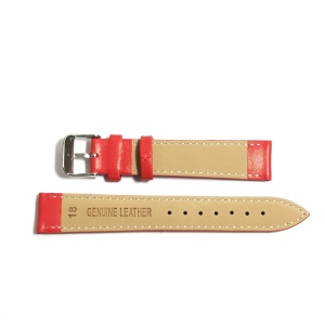 Curea de ceas Rosie din Piele Naturala 16mm 18mm GR669 - Img 3