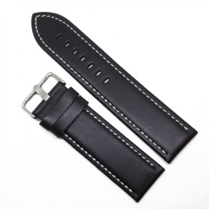 Curea de ceas XL Azzuro Neagra cu cusatura alba - 26mm - WZ3642