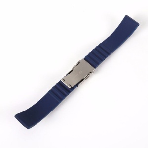 Curea de silicon albastra cu inchidere deployant 16mm 18mm 20mm 22mm 24mm WZ863 - Img 2