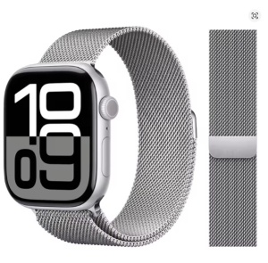 Curea Hoco – Compatibilă cu Apple Watch – Țesătură Metalică – Cataramă Magnetică – Negru – 44/45/46/49 mm