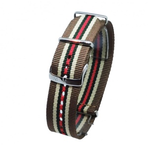 Curea Morellato tip NATO - Band Nastro Cannete - Culoare Kaki, Crem, Albastru, Rosu - 22mm - A01U3972A74837CR