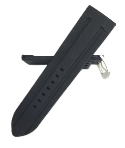 Curea Silicon Neagră Robustă – 24/26/28 mm – Grosime 5 mm – Cataramă Oțel – Sport - Img 4