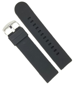 Curea Silicon Neagră Universală – 20/22 mm – Quick Release – Cataramă Oțel – Lungime M
