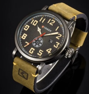 Curren Military Watch – Ceas Bărbătesc Armata Outdoor – Curea Piele Autentică – Rezistent 30 m - Img 2