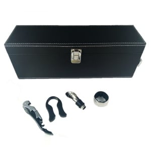 Cutie Pentru Vin cu Accesorii 1 Spatiu Neagra WZ2111 - Img 3