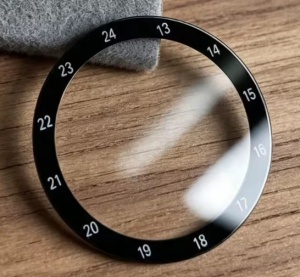 Geam Mineral Plat 30.5/31 mm – Chenar Negru cu Cifre Albe (Scară 24H) – Pentru Ceasuri Seiko - Img 2