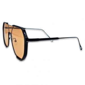 Ochelari de Soare Unisex Matteo Ferrari – Black & Amber Retro - Img 3