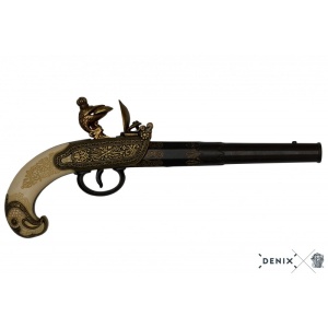 Pistol cu Cremene „Tula 1760” – Replică Istorică din Metal și Lemn (29 cm) - Img 5