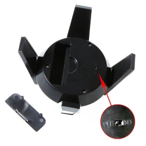 Stand rotativ incarcare solara pentru ceasuri bijuterii Alb / Negru