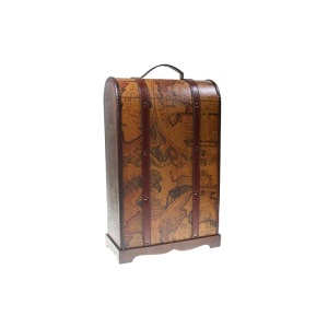 Suport de Vin din Lemn Decorat – Capacitate 6 Sticle WZ1674 - Img 2