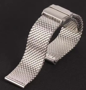 Brățară Ceas Argintie Mesh Milaneză – Universală – Oțel Inoxidabil – 20mm – Grosime 3mm - Img 3
