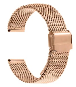 Brățară Ceas Auriu-Roze Mesh Milaneză – Universală – Oțel Inoxidabil – 20mm – Grosime 2mm