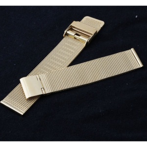 Brățară Ceas Oțel Inoxidabil Aurie Milaneză – 18mm / 20mm – Închidere Clema