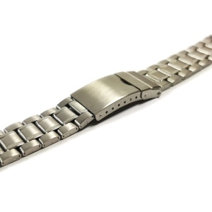 Brățară de Ceas Argintie – 20/22 mm – Finisaj Alternativ Mat și Lucios – Închidere Fluture cu Siguranță – 18BR90 - Img 4
