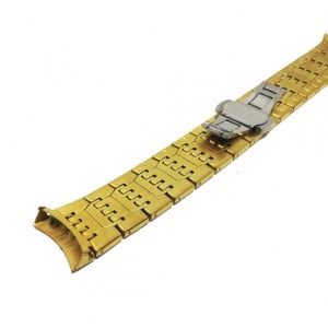 Bratara pentru Ceas Aurie din Otel Inoxidabil - Capete Curbate - 22mm - WZ3795 - Img 3