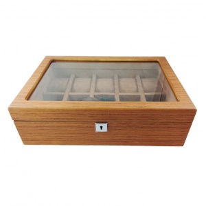 Caseta Ceasuri 10 Spatii Lemn Maro LUX - CDL010 - Img 3
