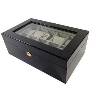 Caseta de Depozitare Ceasuri și Bijuterii CH41 – Lemn, 10 Pernute, Finisaj Premium – WatchBox - Img 4