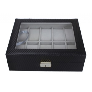 Caseta pentru 10 ceasuri Black Carbon - WZ3447 - Img 4
