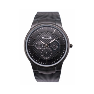 Ceas Bărbătesc Matteo Ferari – Negru 40 mm – Brățară Milaneză Neagră – Quartz Miyota – Rezistent 3 ATM