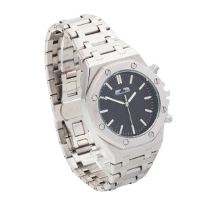 Ceas Bărbătesc Matteo Ferari Black & Silver – Carcasă Octogonală 52x45 mm – Cadran Negru – Brățară Oțel Inoxidabil – MF110-A - Img 4