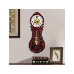 Ceas de Perete Retro cu Pendul – Beesealy Grandfather, Mecanism Silențios - Img 5