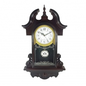 Ceas de Perete Vintage cu Pendul – Design Grandfather, Aspect Lemn
