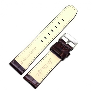 Curea Ceas „Cross-Grain Sport” C3025 – Piele Maro cu Cusătură Albă Contrastantă (18mm - 24mm) - Img 5