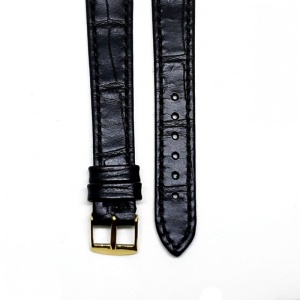 Curea Ceas „Fleurus Classic” – Piele Veritabilă de Vițel, Negru (14mm - 24mm) - Img 6