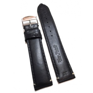 Curea Ceas „Fleurus Paris” – Piele de Vițel Neagra cu Cataramă Argintie (18mm - 22mm) - Img 2