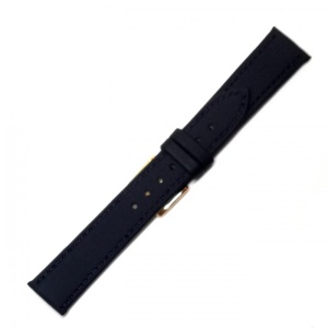 Curea Ceas „Obsidian Classic” 2A1 – Piele Naturală Neagră cu Cusătură Asortată (12mm - 22mm) - Img 3