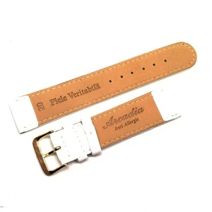 Curea Ceas „Snow Comfort” C3101 – Piele Naturală Hipoalergenică, Alb Imaculat (8mm - 22mm) - Img 4