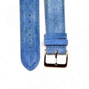 Curea Ceas „Suede Sky” – Piele Întoarsă Veritabilă, Bleu Pastel (18mm - 20mm) - Img 3