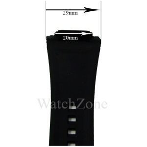Curea Ceas cu Treapta 20mm Silicon Negru WZ1852 - Img 2