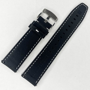 Curea ceas din piele neagra 18mm 20mm 22mm 24mm 26mm WZ434 - Img 2