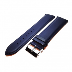 Curea ceas Fleurus XL - Piele Naturala - Culoare Bleumarin - 22, 24 mm - Img 3