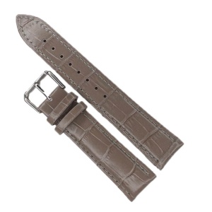 Curea Ceas Matteo Ferari – Piele Naturală Gri, Imprimeu Crocodil, 20mm