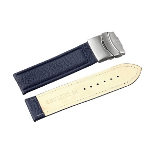 Curea Ceas Piele Naturala Albastru Mat Deployant 16mm 18mm 20mm 22mm 24mm 8162303001 - Img 4