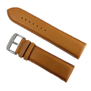Curea Ceas Piele Naturală Maro Deschis 24mm WZ2364 - Img 1