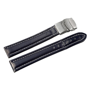 Curea Ceas Piele Naturala Neagra Deployant 16mm 20mm 22mm 24mm 8162302000