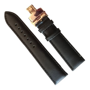 Curea Ceas Piele Neagra Deployant Auriu Roze 20mm 22mm 24mm WZ781